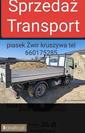 Usługi Auto wywrotka piasek żwir otoczak Rzeszów - DEALLO.PL