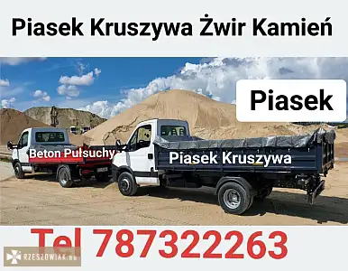 Sprzedaż piasek żwir kruszywa Rzeszów Słocina Malawa tel 787322263 - DEALLO.PL