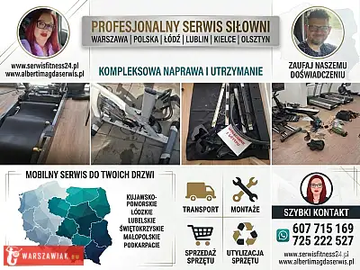 Serwis sprzętu na siłowni, jednostki wojskowe, szpitale, hotele, szkoły, serwis sprzętu sportowego - DEALLO.PL