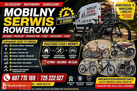 Serwis Mobilny Rowery Trójkołowe Cargo MTB Gravel Naprawa, Spawanie,Mazowieckie - DEALLO.PL