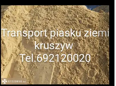 Piasek czysty ostry kwarcowy płukany Rzeszów Biała Budziwój tel 692120020 - DEALLO.PL