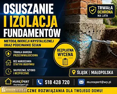 Drenaż fundamentów, osuszanie i izolacja piwnic - Małopolska i Śląsk - DEALLO.PL
