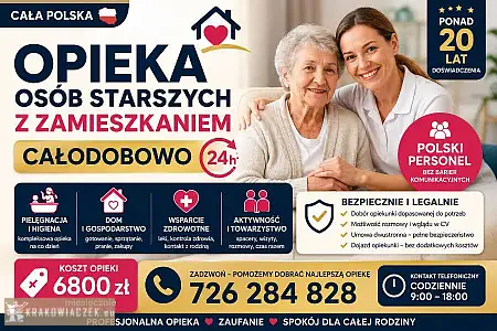 Opieka osób starszych z zamieszkaniem - 24 godziny - DEALLO.PL