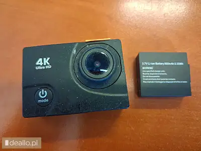 [eLicytacje] I licytacja - Kamerka koloru czarnego z napisem 4K Ultra HD, nr 002-195 - DEALLO.PL