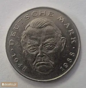 [eLicytacje] I licytacja - moneta 2 marki niemieckie (DM) 1989 r - DEALLO.PL