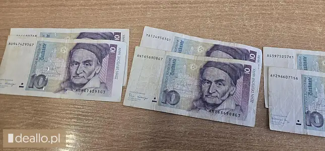 [eLicytacje] I licytacja - Banknoty o nominale 10 marek niemieckich - 6 szt. - DEALLO.PL