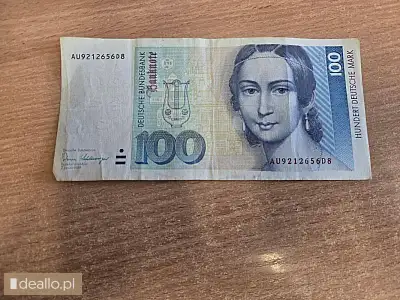 [eLicytacje] I licytacja - Banknot o nominale 100 marek niemieckich - DEALLO.PL