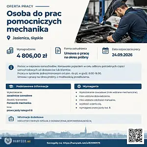[ePraca] Osoba do prac pomocniczych mechanika - DEALLO.PL