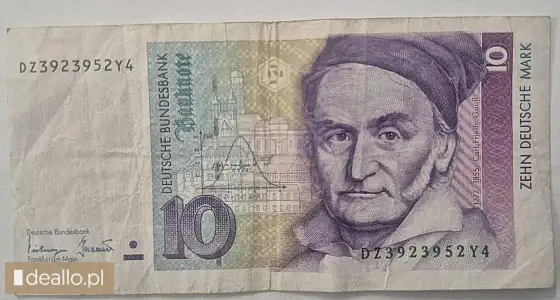 [eLicytacje] II licytacja - Banknot 10 marek niemieckich (DM) - 1993 r  - DEALLO.PL