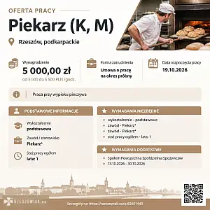 [ePraca] piekarz (K, M) - DEALLO.PL