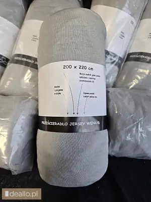 [eLicytacje] I licytacja - Prześcieradło Jersey z gumką 220x200 Szare - DEALLO.PL
